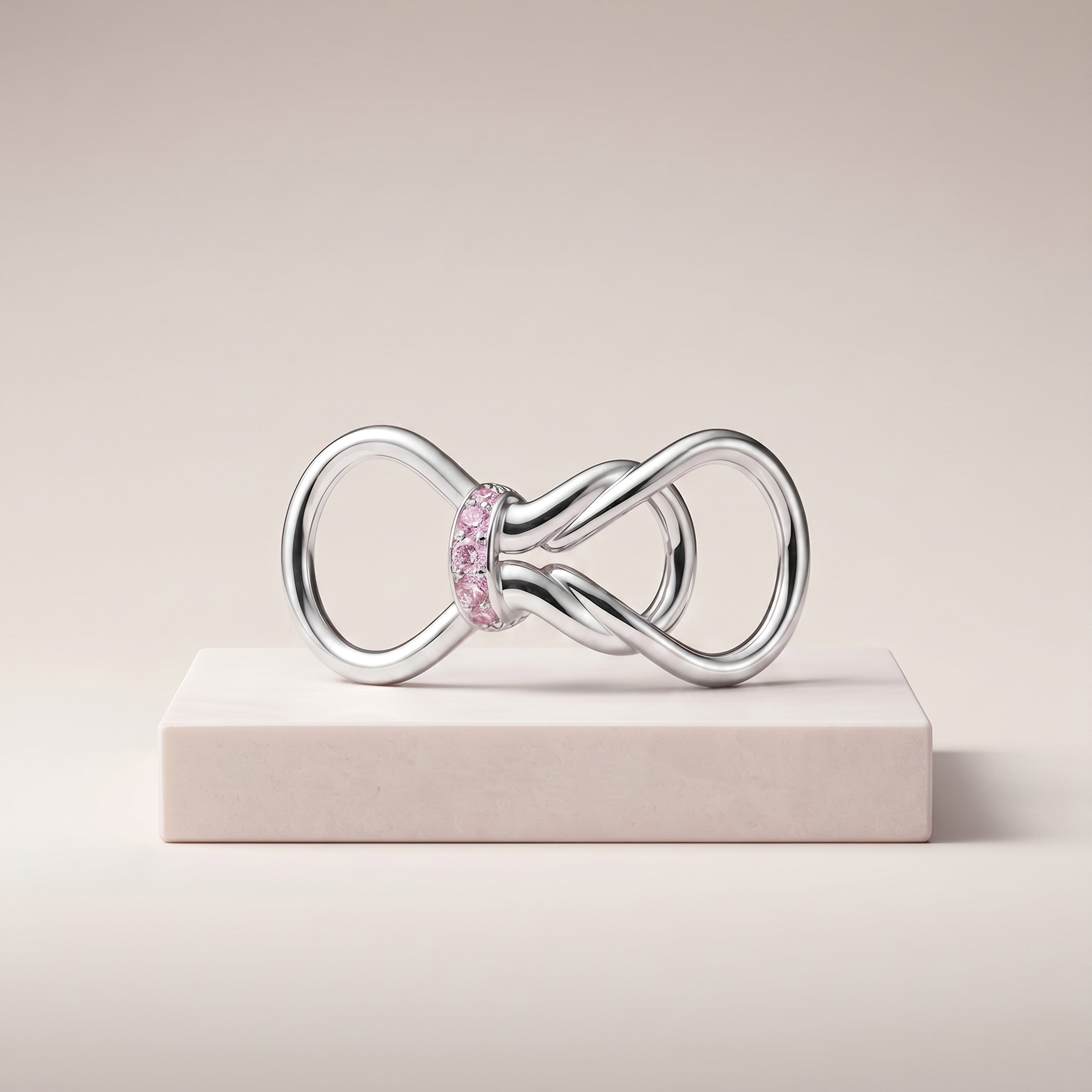 Embrace Elion Argento in argento 925 e zirconi rosa MeVoy