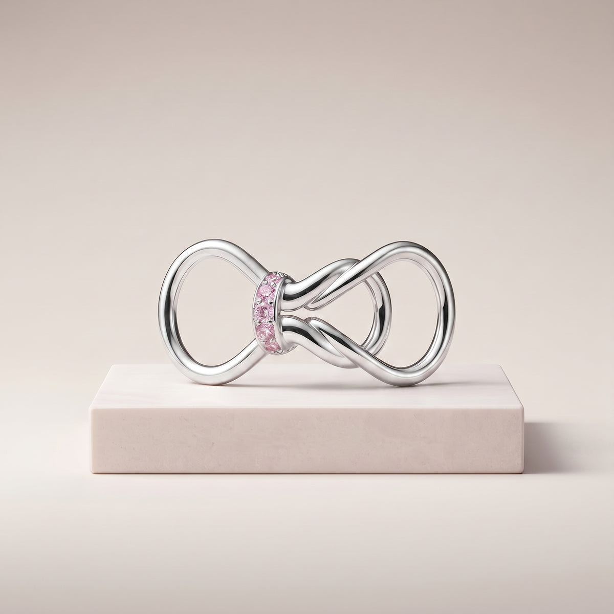 Embrace Elion Silber aus 925er Silber und rosa Zirkonia MEVOY